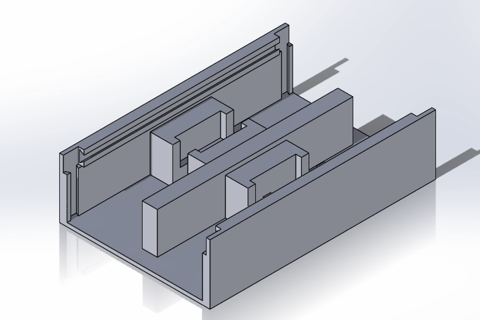 The original design for the laser diode enclosure