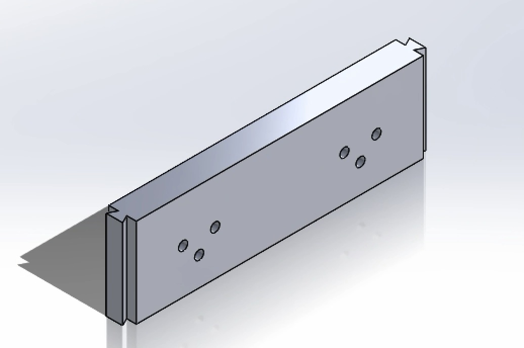 The dovetail wall for the laser enclosure