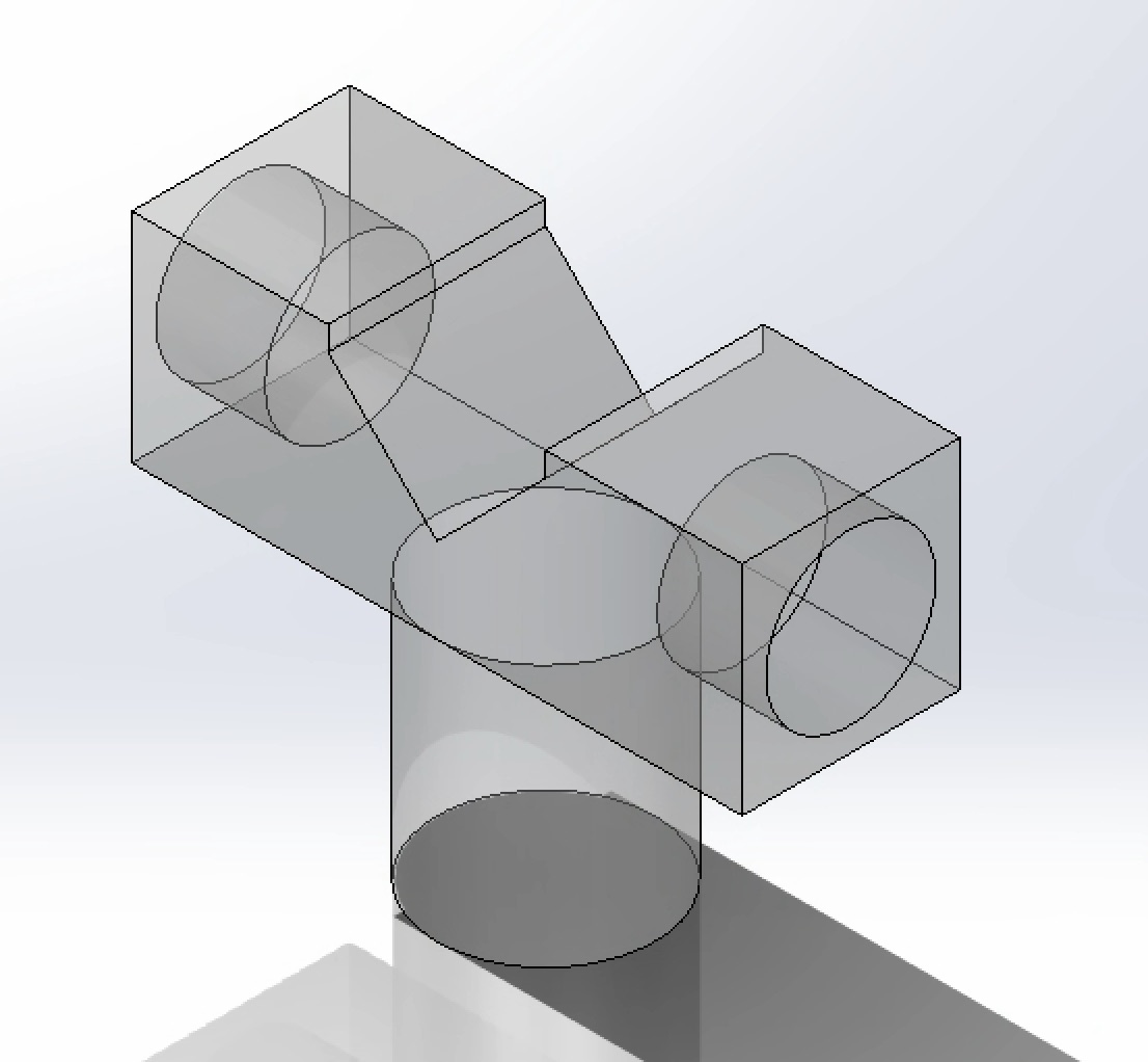 CAD model of the light channel