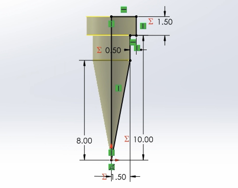 Standard dimensions of the dental implant